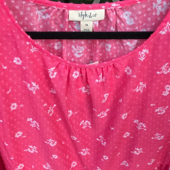 STYLE & CO | Peplum Hem Textured Top - Plus Sizes - Picture 8 of 9